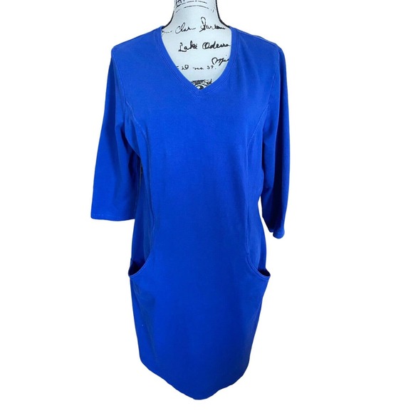 Denim & Co. Dresses & Skirts - Women’s Denim & Co. Active Size Large French Terry Dress Pockets Comfortable